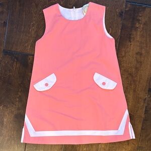 The Beaufort Bonnet Company Pink and White Girls' Casual A-Line Dress